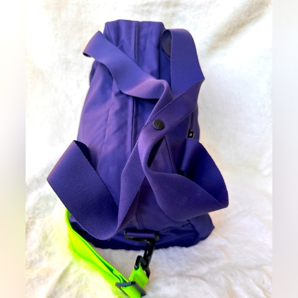 Nike C72 Legend 2.0 Sport Bag in Purple and Neon Green Small Size Duffel Bag - Picture 10 of 14